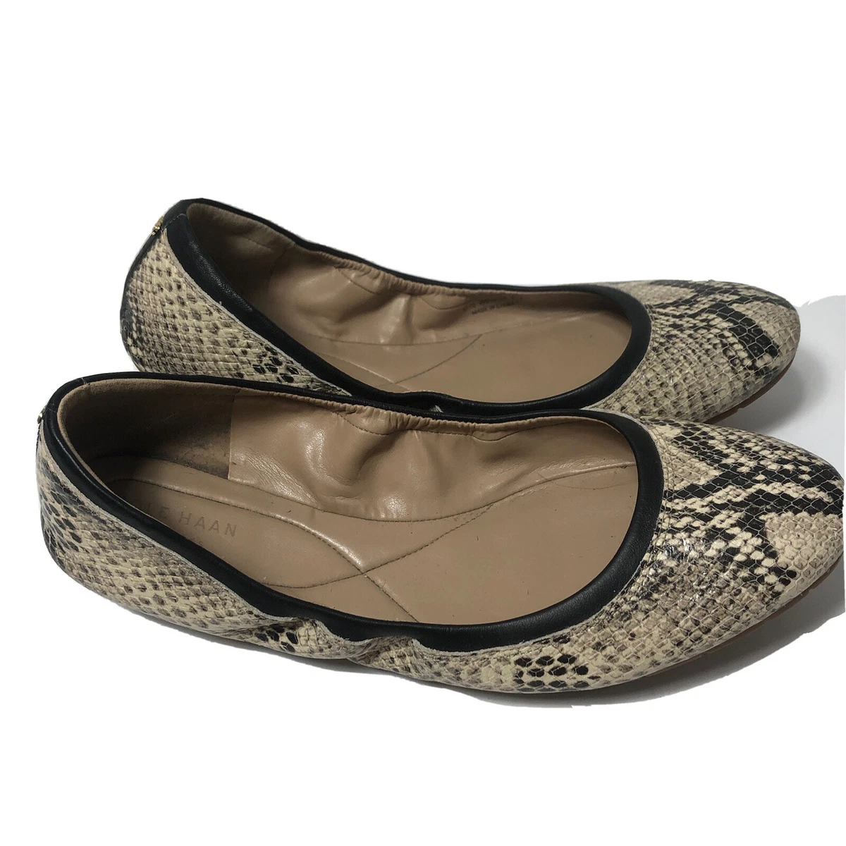 Cole Haan snakeskin ballet flats. Size 9.5 eBay