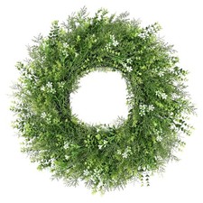 24 Inch Spring Wreaths for Front Door Wreath Summer Outdoor Green Door Wreath...