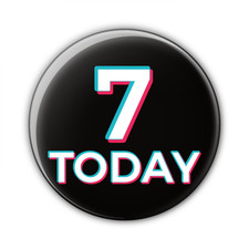 7 Today 7th Birthday - TikTok Tick Tock Tik Tock Social Media Badge Boy Girl