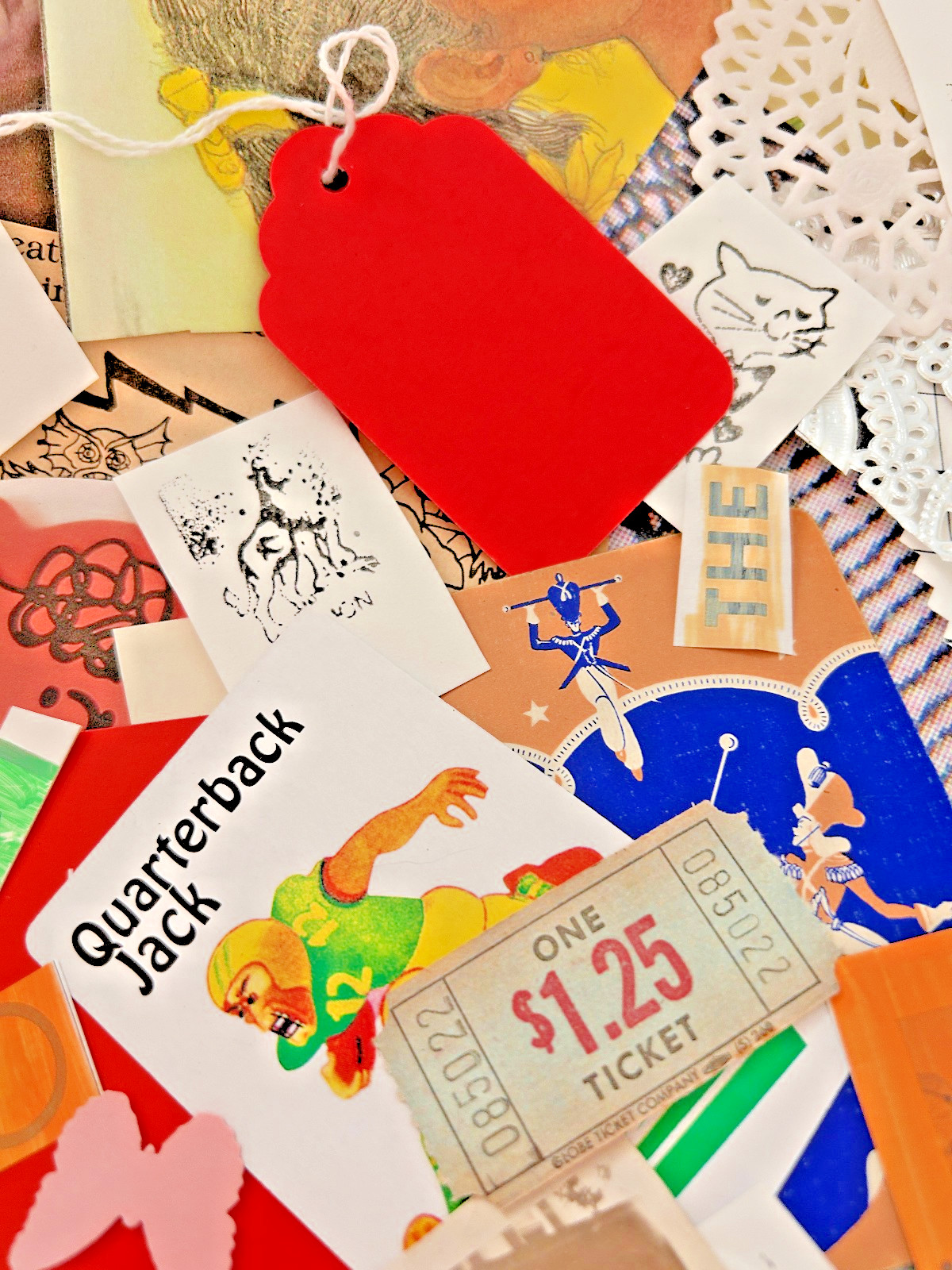 Junk Journal Papel Ephemera Kit: Vintage Paper Scraps for Collage & Painting