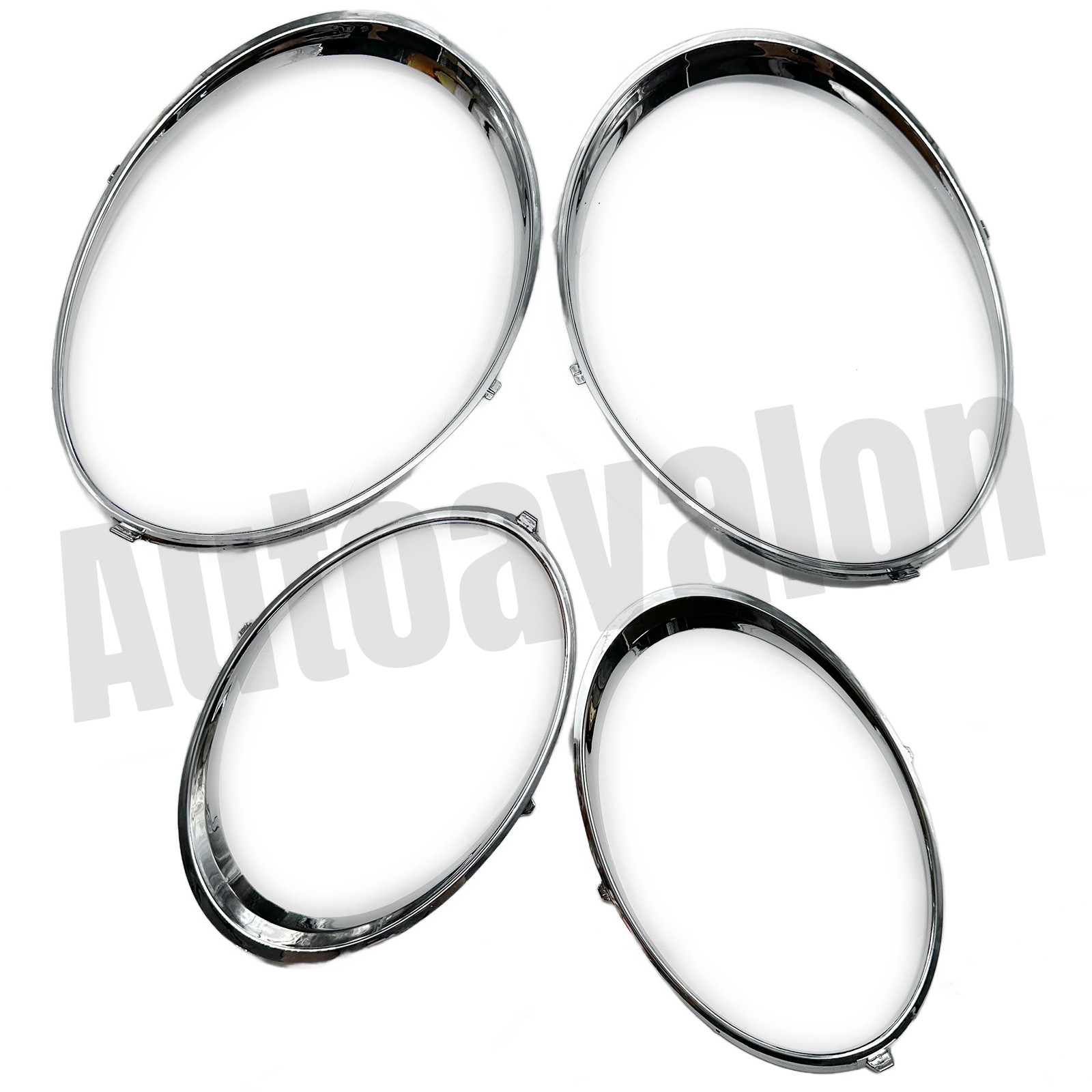 4Pcs 3W3807823 Headlight Chrome Rings Trims Kit for Bentley GT GTC 2012-2017 