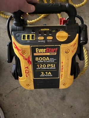 Everstart Maxx Jump Starter Air Compressor 12V Portable 800a NO POWER CORD (CBN)