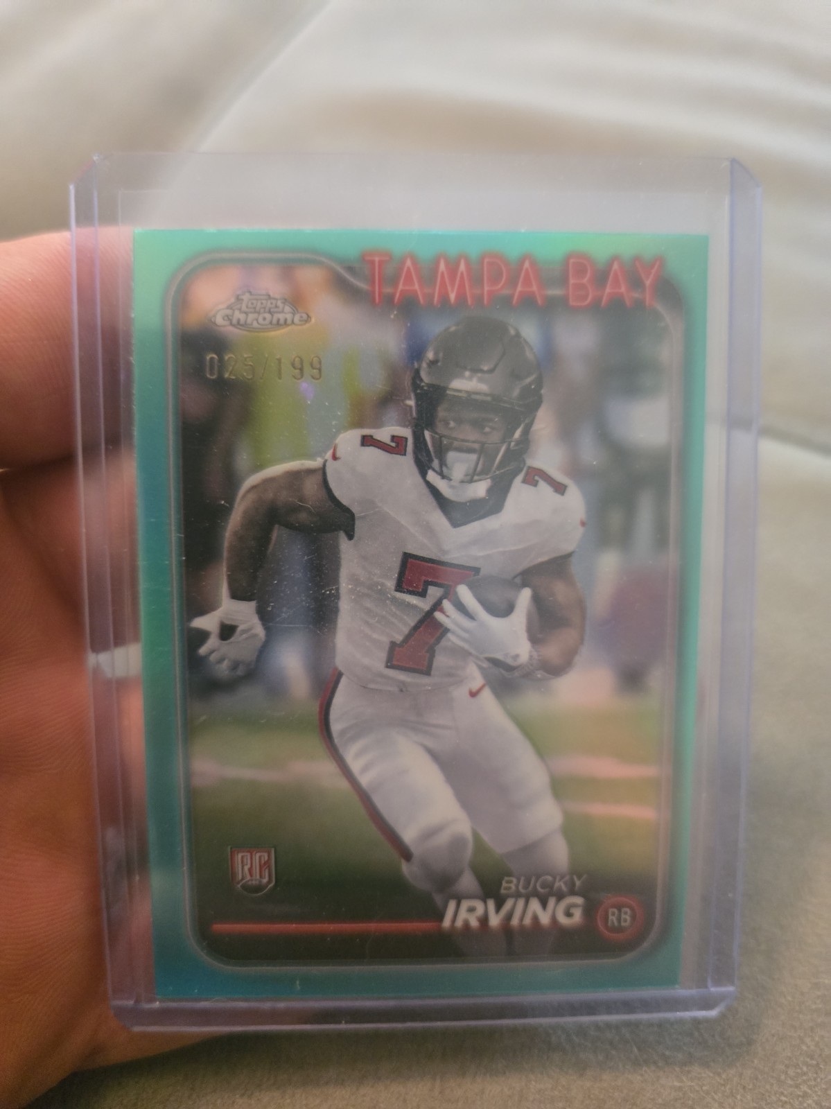 2024 Topps Chrome - Rookies Bucky Irving #226 Aqua Refractor /199 (RC)
