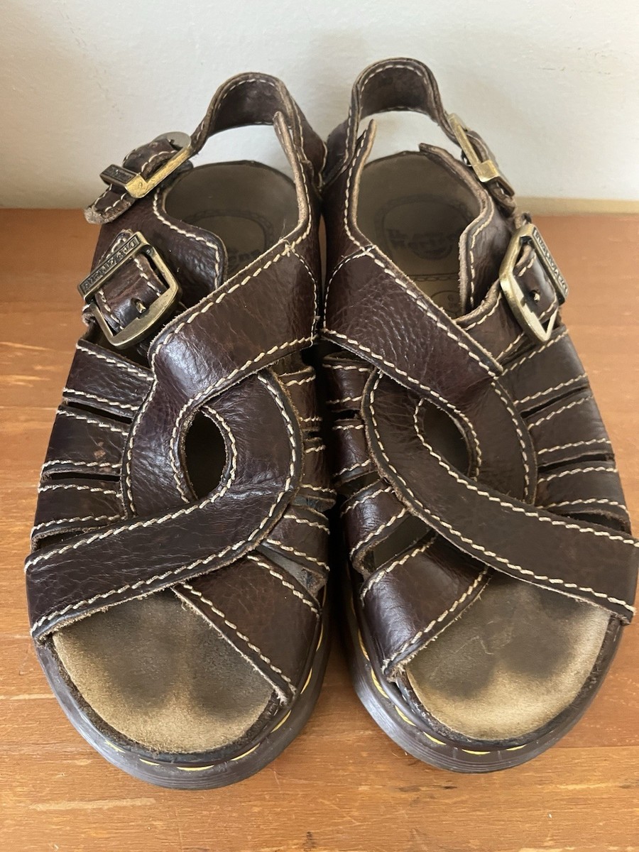 Dr. Martens Vtg Men's Y2K Overlap Twist Fisherman Sandals, US 7