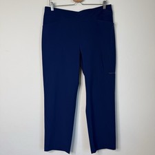 Chicos Zenergy Size 10R Blue UPF 50 Side Pocket Pull On Pant Travel Athleisure