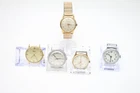 F x 5 Vintage Gents Manual Wind Wristwatches Inc Ensign, Timex Etc Working