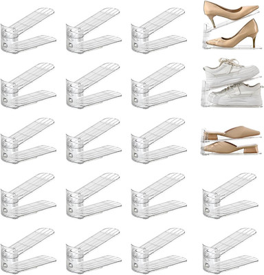 20 Pack Shoe Slots Organizer Adjustable Level Shoe Stacker Holder Storage Space