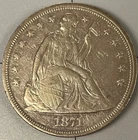 1871  - XF /AU Nice Details Seated Liberty Dollar