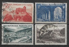 Timbre YT 841A 842 842A 843 Série Tourisme 1949