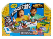 Crayola ColourWhirls Arena Set 4 Spinners 2 Ramps 12+ Markers New