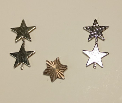 3 SILBER STERNE OHRSTECKER FÜR OHRSTECKER
