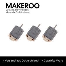 3x 130 Micro DC Motor 3V-6V | High Speed bis 20000 U/min | 3er Set für Arduino