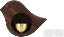 PATIKIL Wood Door Chime with Jingle Bells, Bird