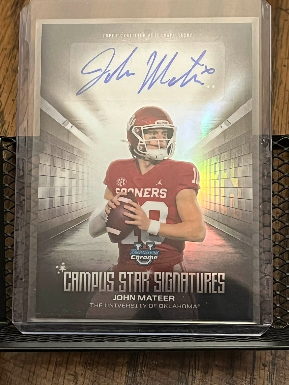 JOHN MATEER 2025 BOWMAN U CHROME "CAMPUS STAR SIGNATURES" ROOKIE AUTOGRAPH AUTO!