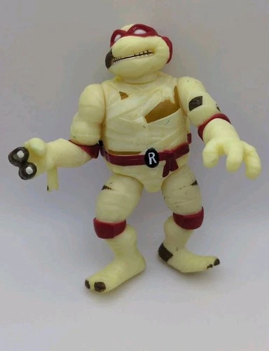 Vintage TMNT 1993 Universal Monsters Raphael Mummy Figure Glow In Dark