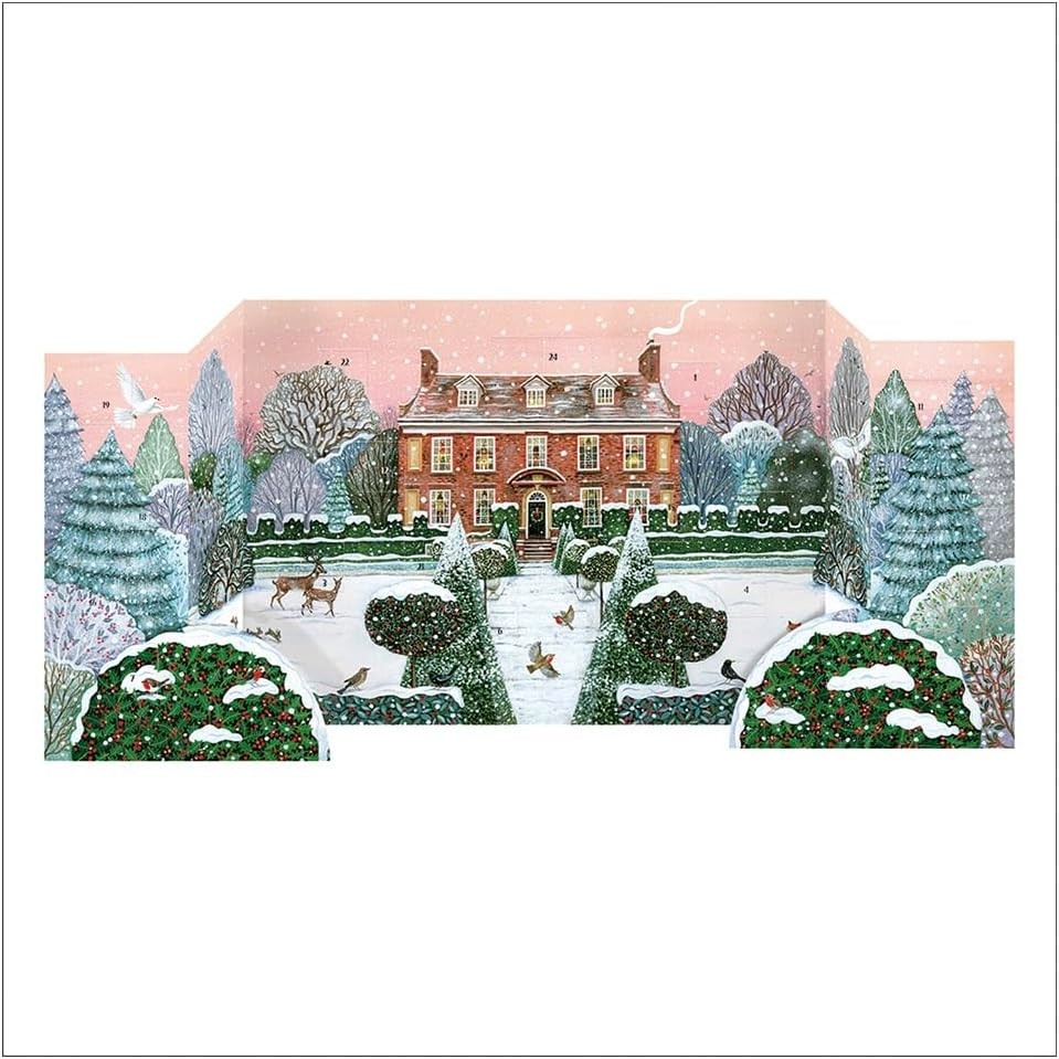 Christmas Advent Calendar Country Manor Scene 3D - Traditional 24 Doors