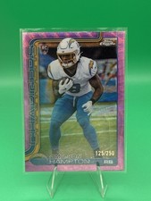 Topps 2025 Chrome Rookie Pink Omarion Hampton #324/250 Los Angeles Chargers