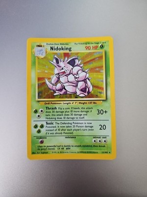 Pokémon TCG Nidoking Base Set Holo Unlimited Rare Card 11/102