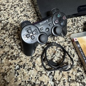 TESTED - PlayStation 3 PS3 Slim 120gb w/ Controller + Modern Warfare 2 / GTA 5