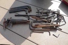 6+ LB LOT OF ALLEN WRENCHES, SAE, L SHAPED HEX KEYS