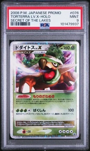 2008 POKEMON JAPANESE PROMO TORTERRA LV.X-HOLO 076/DP-P PSA9