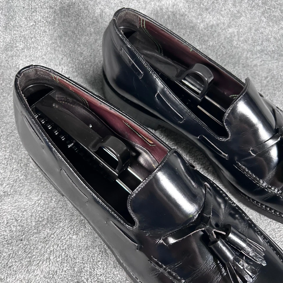 Mocasines Florsheim Borla Real Imperial Hombres 9D Pulido Piel de becerro Cuero Negro Foto 4 de 4