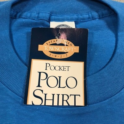 50s ビンテージTOWNCRAFT JCPenney Penneys Vintage TownCraft JC Penney T Shirt Mens Large Blue Single Stitch