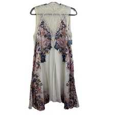 New Intimately Free People Marsha Slip Dress Med Ivory Combo Lace Mini Floral