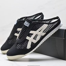 New Onitsuka Tiger MEXICO 66 SABOT BLACK CREAM Slipper 1183C123-001 New With Box