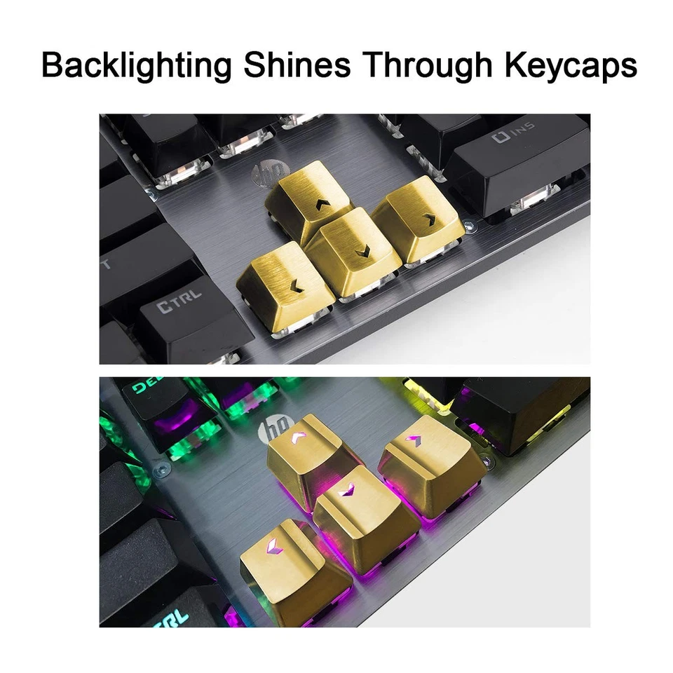 Stainless Steel Metal Keycaps with Key Puller for Mechanical Keyboard Cherry ... - Image 4 of 4