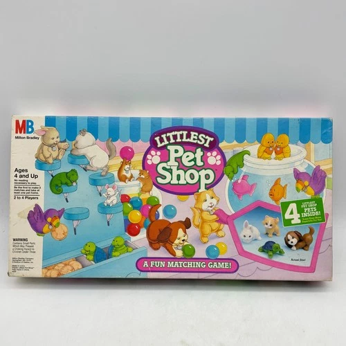 VINTAGE Littlest Pet Shop A Fun Matching Game COMPLETE Milton Bradley 1993 LPS