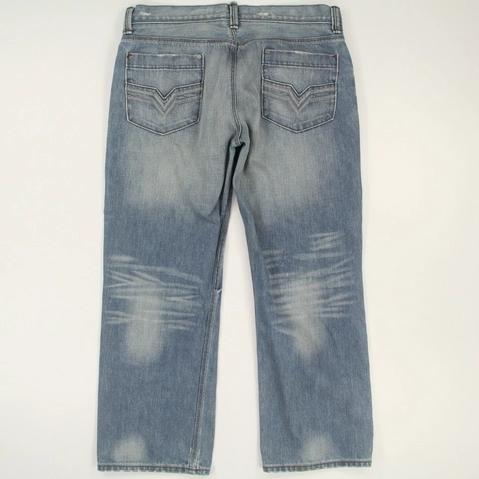 Pantalones de mezclilla Decree calce recto para hombre talla 38x30 100 % algodón años 90 Y2K Hipster Foto 4 de 4