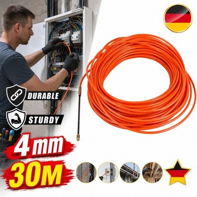 4 mm 30 Meter orangefarbener Nylon-Kabelzieher, Einfädler, Draht-Fischband TOP