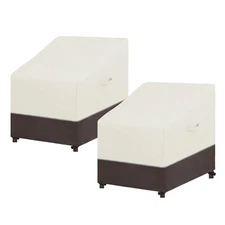 Easy-Going Patio Chair Cover UV Resistant Outdoor Bicolor Waterproof 32" W x 37"