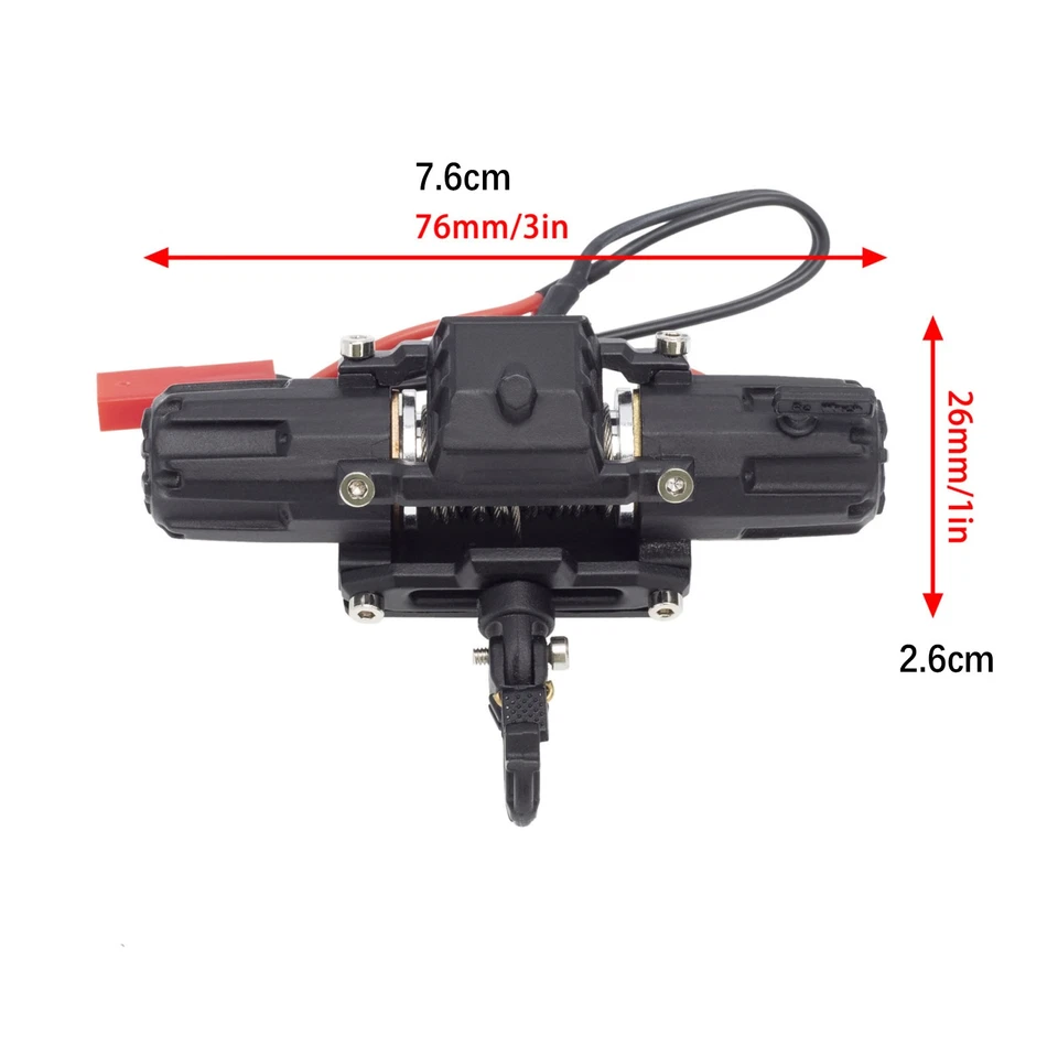 New RC Crawler Metal Winch For 1:10 Scale SCX10 AXI03007 90046 Remote Receiver - Image 4 of 4