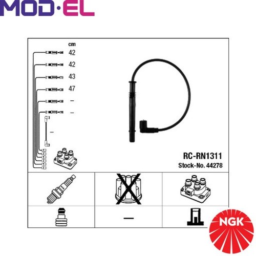 KIT CABLE ALLUMAGE 44278 POUR RENAULT TWINGO/II CLIO/III/Grandtour/IV/SYMBOL 4cyl