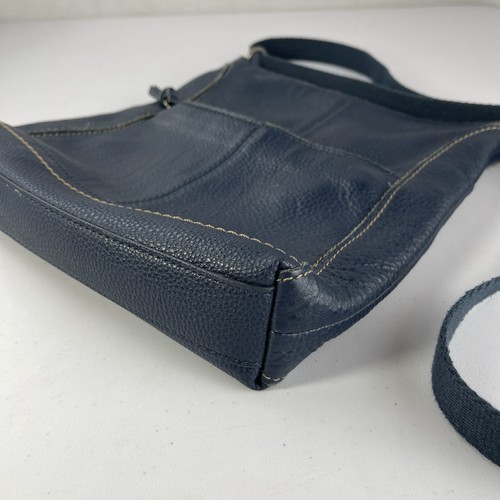 The Sak Dark Navy Blue Leather CrossBody Handbag/Purse Pebble Leather Soft! - Picture 11 of 21