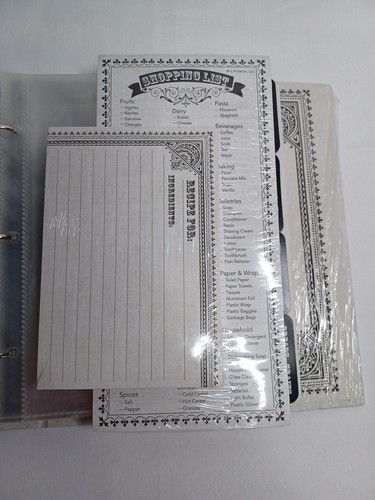 C R Gibson "The Best Recipes" Pocket Page Recipe Card Binder Book Organizer Plus - Foto 4 di 13