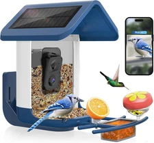 Bird Feeder with Camera Solar Powered : Smart Camera Bird Feeder 2K Live Feed Ca