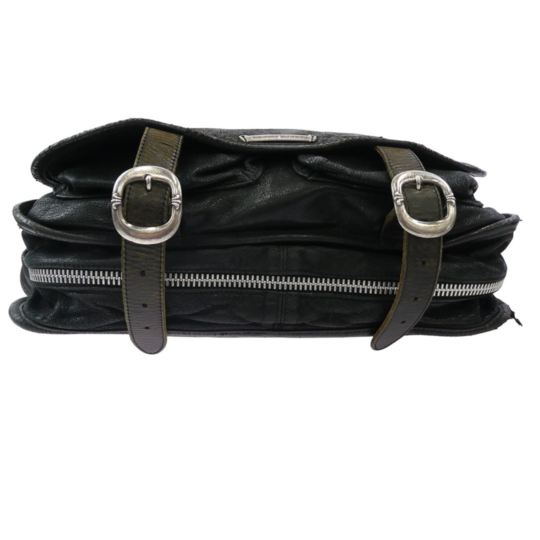 Chrome Hearts Messenger Gunslinger Leather Shoulder Bag Black Used LIFE-0 thumbnail 4