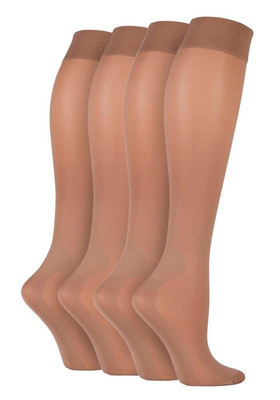 IOMI - 2 Paar Damen Kompressions Knie hochenergetisierende Socken 4-7 UK, 37-40 EUR