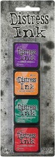 Distress Mini Ink Pads 4/Pkg Kit 15