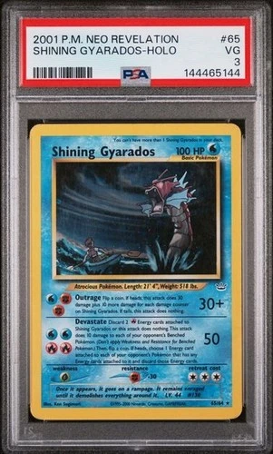 Pokemon Shinning Gyarados (Schimmerndes Garados) 65/64 PSA 3 Neo Revelation 💎