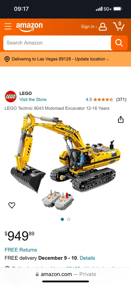 LEGO Technic 8043 Sellado En Caja, Enorme Excavadora Motorizada 12-16 Años Foto 3 de 3