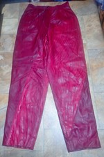 Vintage Womens Fiocchi Antonio da Pescara Soft Leather Pants 24x26 Italy Made