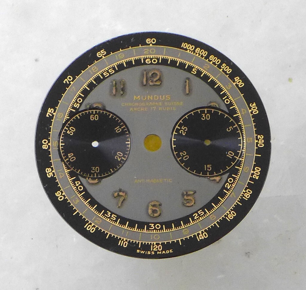 Cadran Chronographe BENMORE Swiss Neuf De Stock Ancien Pour Mouvement Landeron 48 - Diamètre 33,45 Mm (7)
