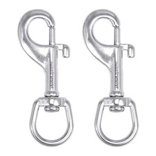 Shonan 3.5 Inch Swivel Snap Hooks 2 Pack Single Ended Flag Clips Marine Grade St