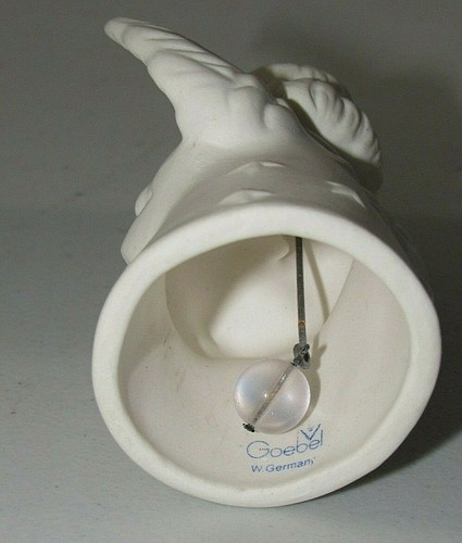 GOEBEL GERMANY 1982 ANNUAL XMAS WHITE BISQUE ANGEL W/ FRENCH HORN BELL ORNAMENT - Picture 5 of 5