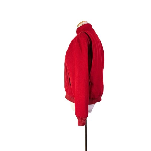 Vintage 1980s L.L. Bean Size M Red Thick Wool Jacket Full Zip - Picture 13 of 16