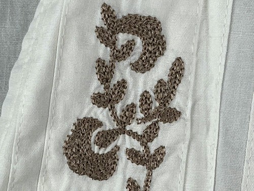 VTG Basic Editions Boho Blouse Women's XL White Cotton Embroidered NEW - Picture 6 of 9